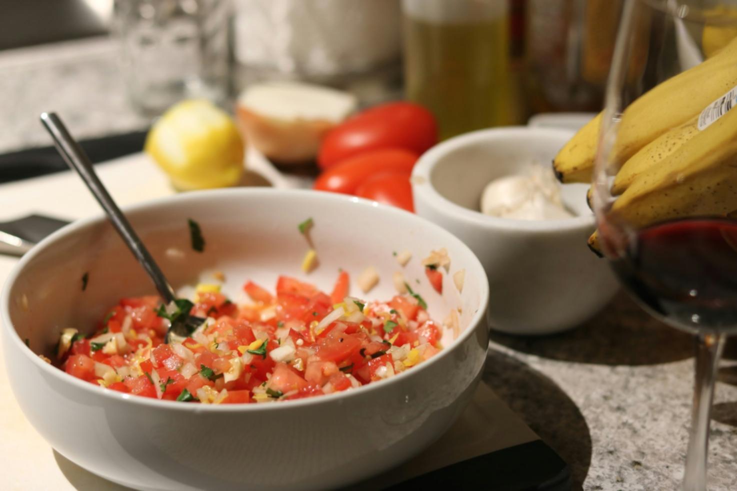 Professional baking workspace with artisan tools and ingredients